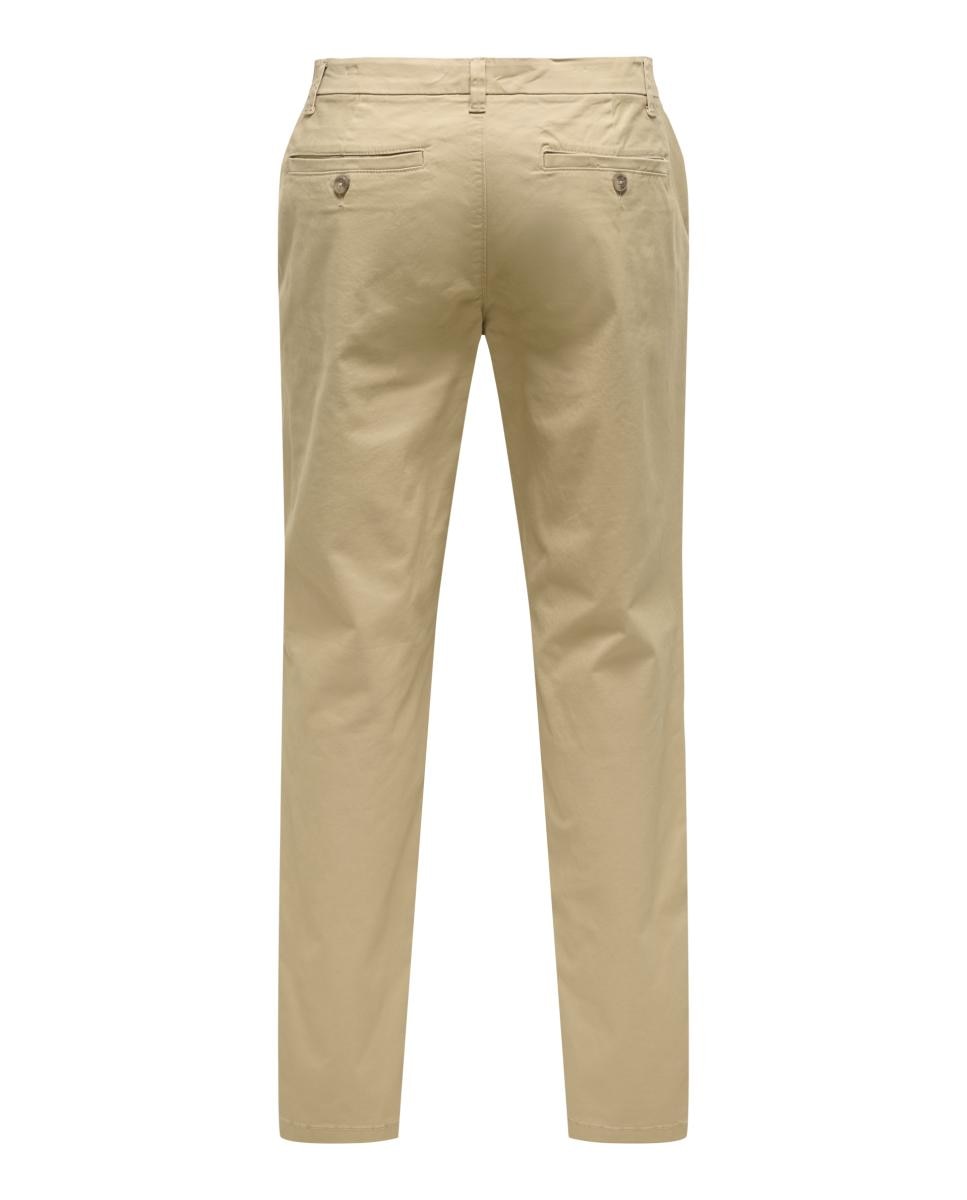 Calças Chino Regular Fit Bege-5