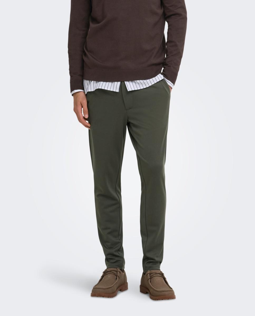 Calças Formais Slim Fit Cinzento-4