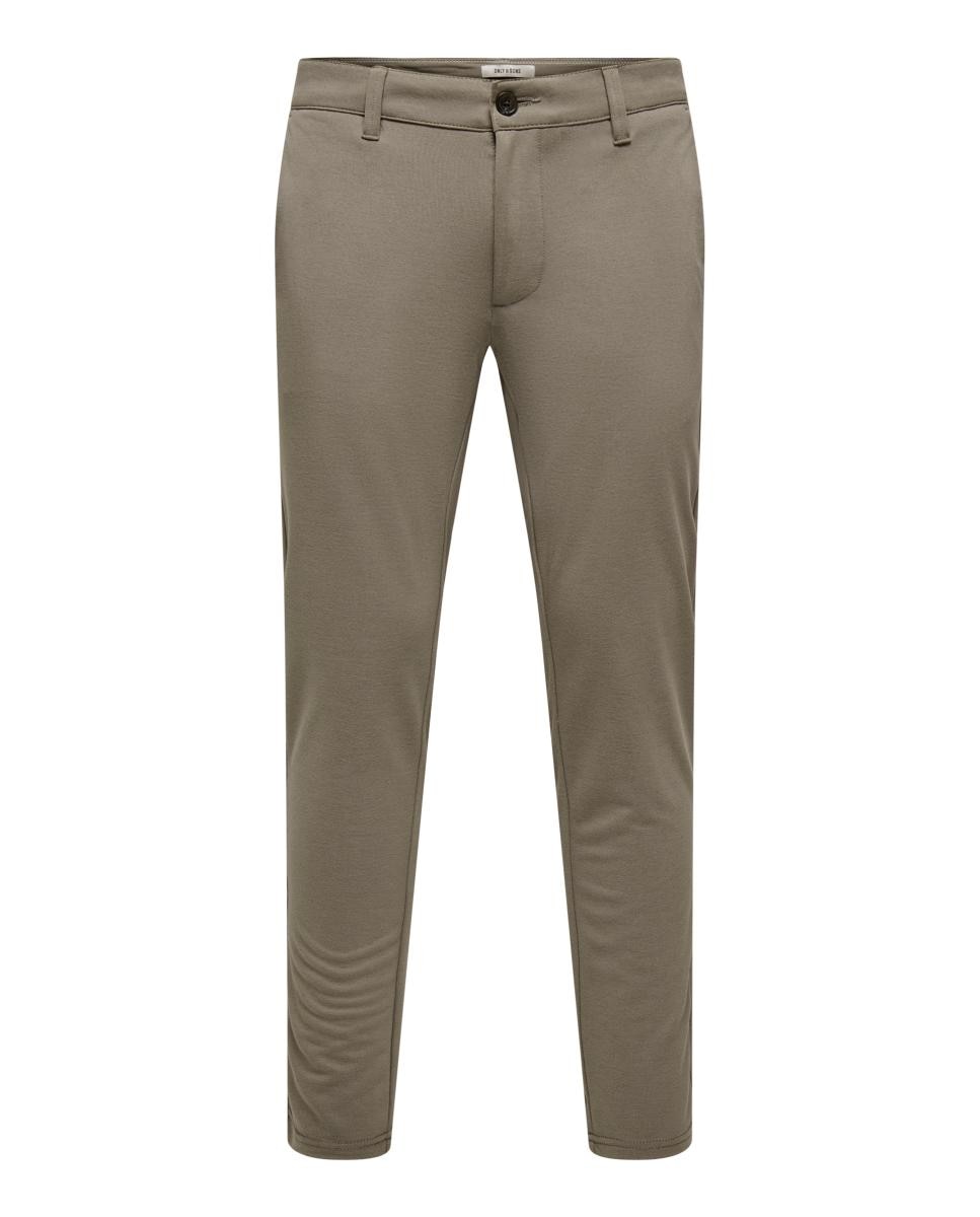Calças Formais Slim Fit. Castanho-escuro-3