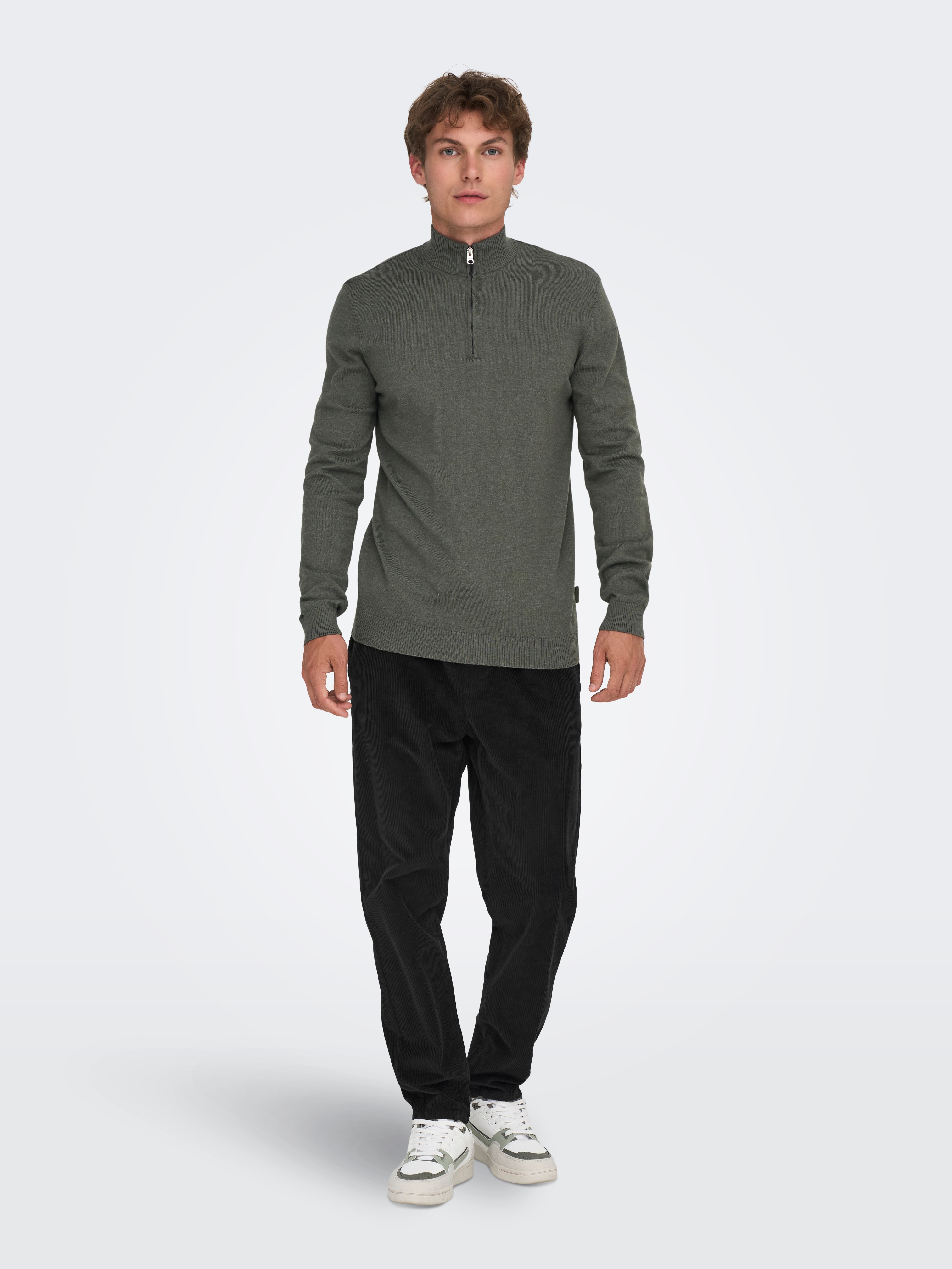 Imagen 0 de Pantalón de pana de hombre Negro