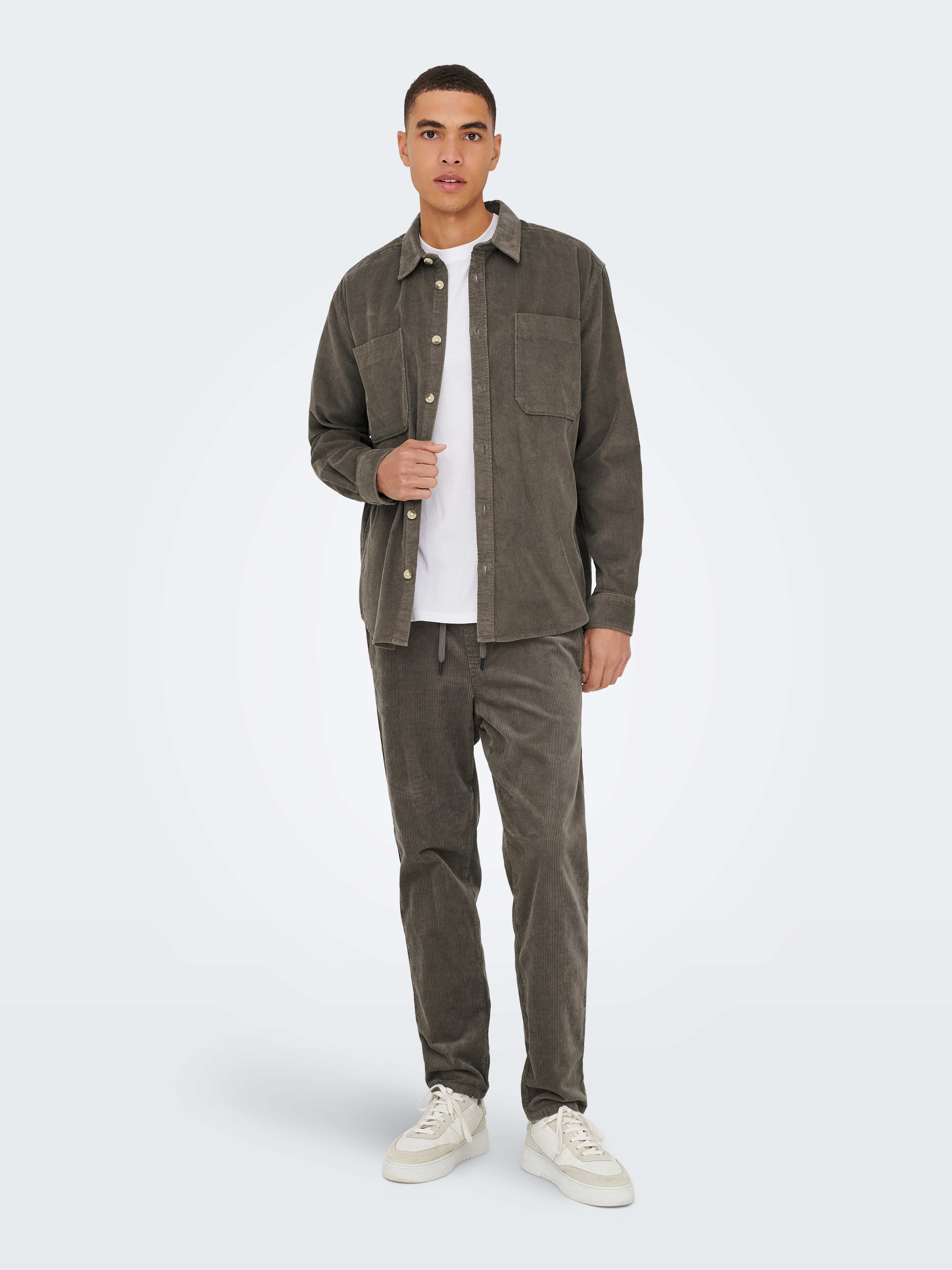Pantalón de pana de hombre - Only & Sons - Marrón claro Marrón claro-1
