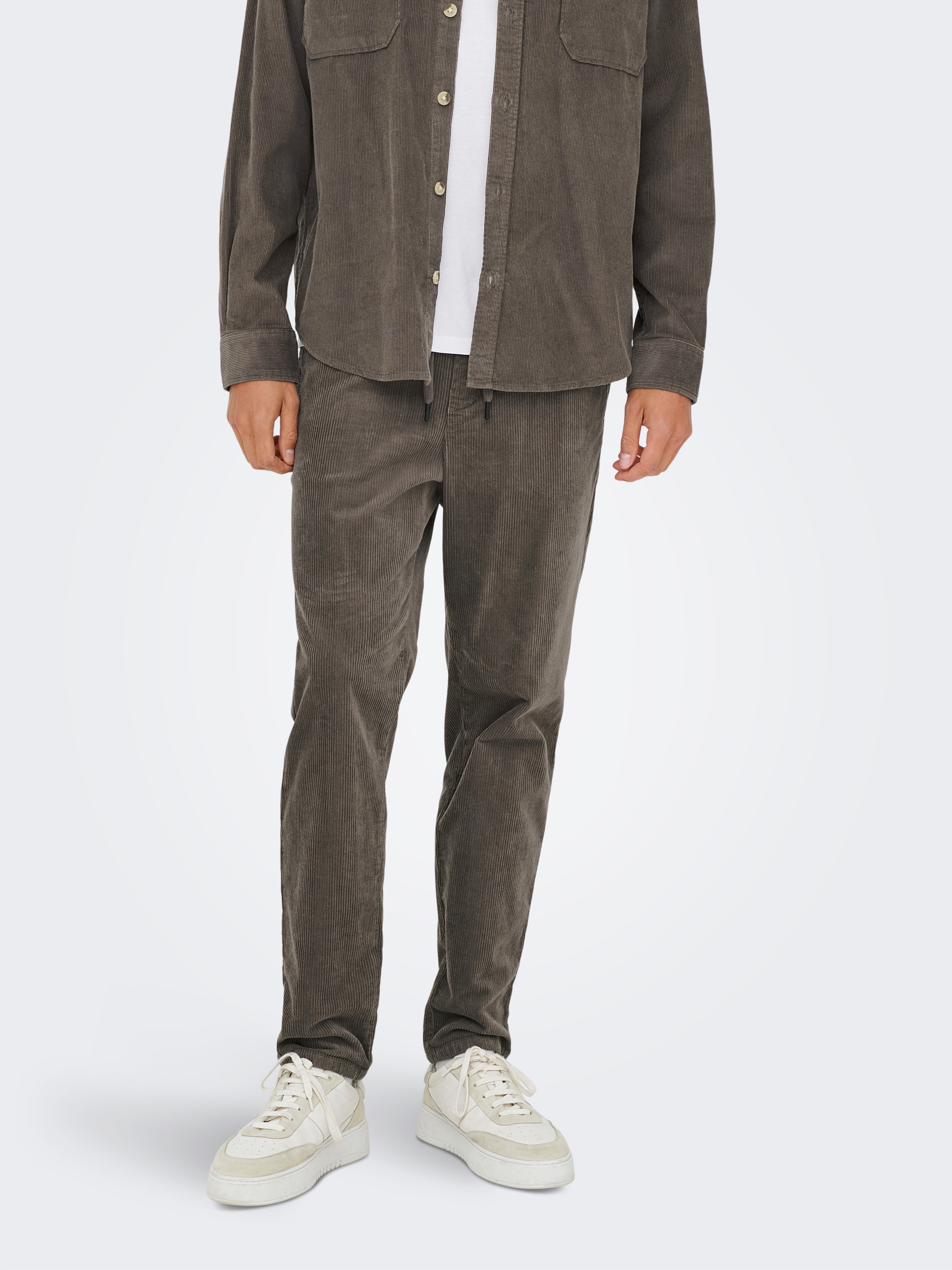 Pantalón de pana de hombre - Only & Sons - Marrón claro Marrón claro-2