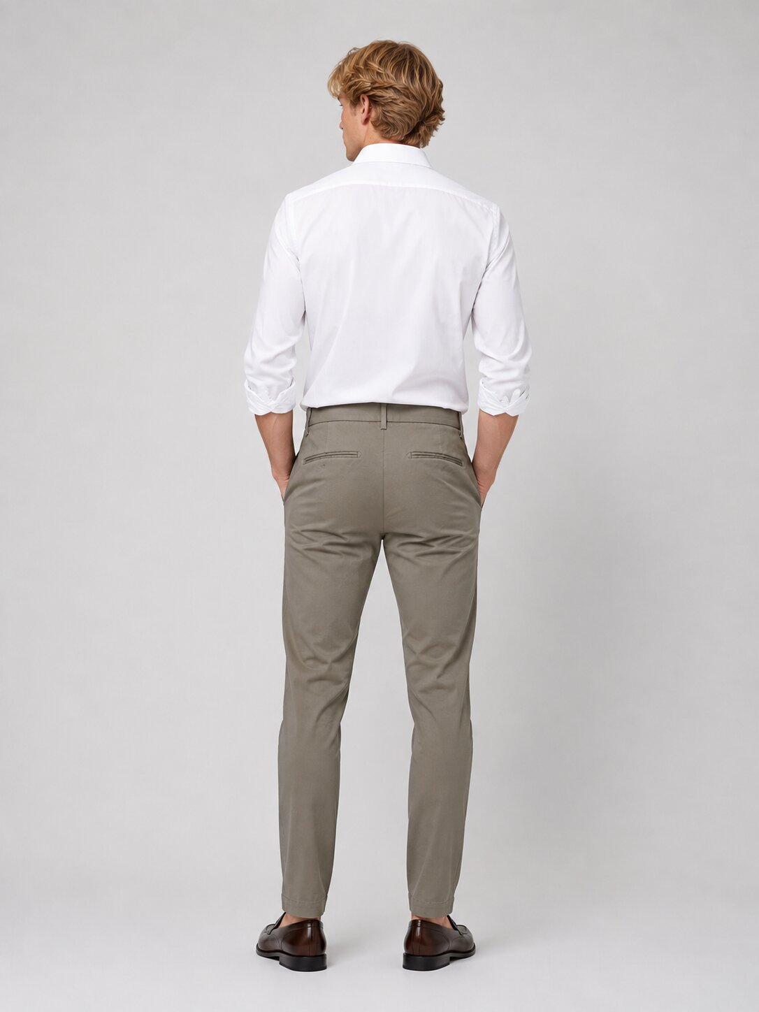 Calças Chino Slim Fit Castanho-claro-2