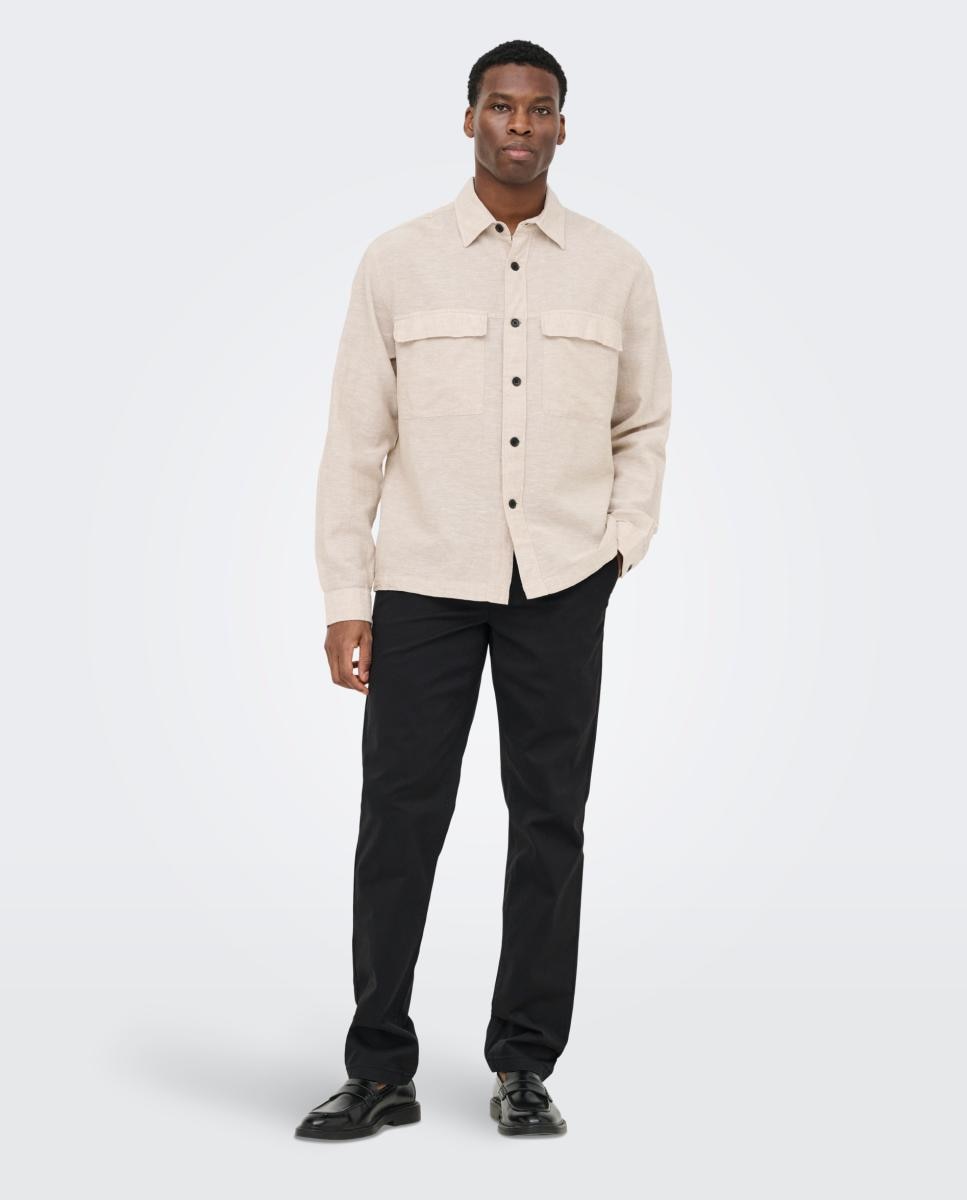 Calças Chino Regular Fit Preto-3