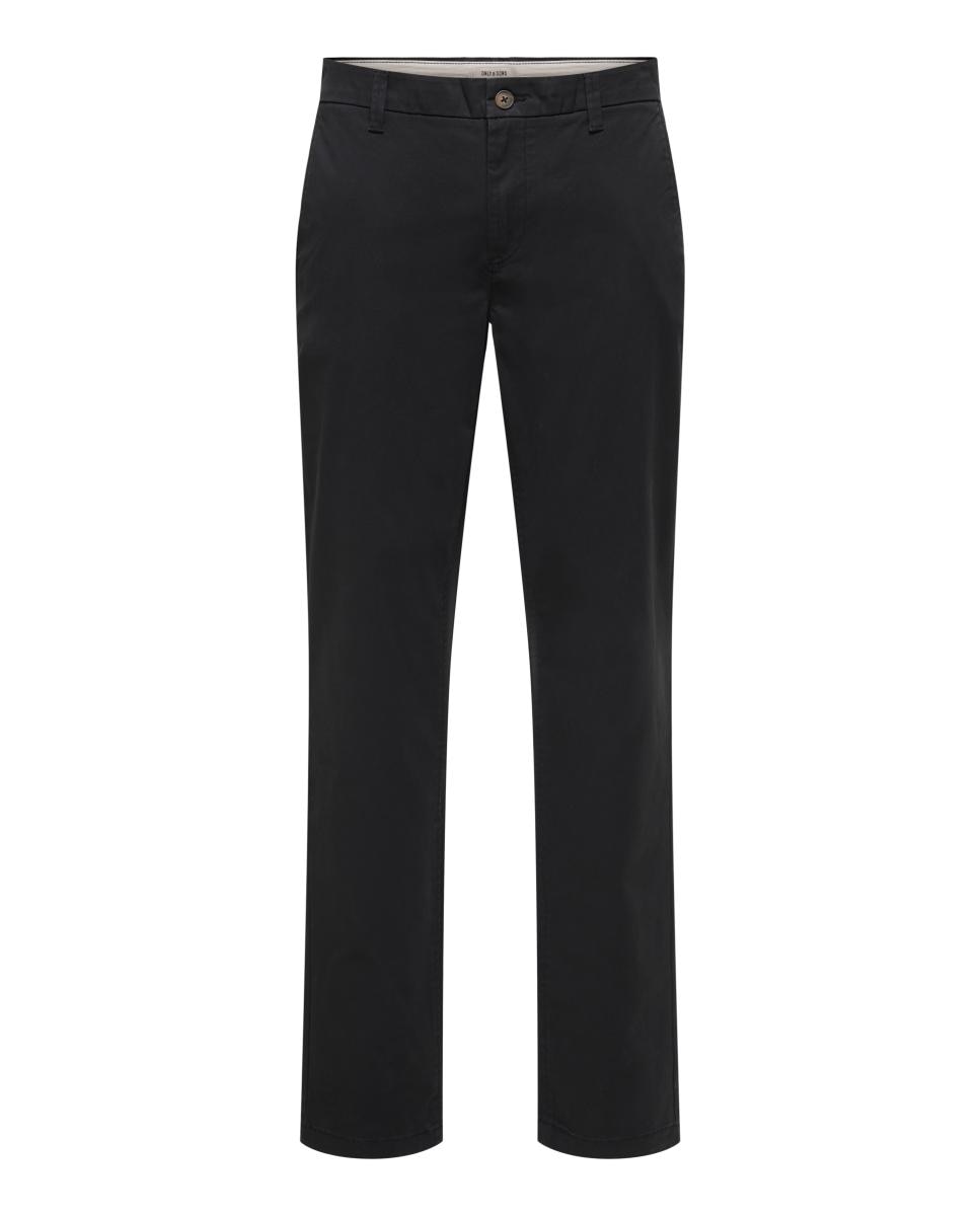 Calças Chino Regular Fit Preto-6