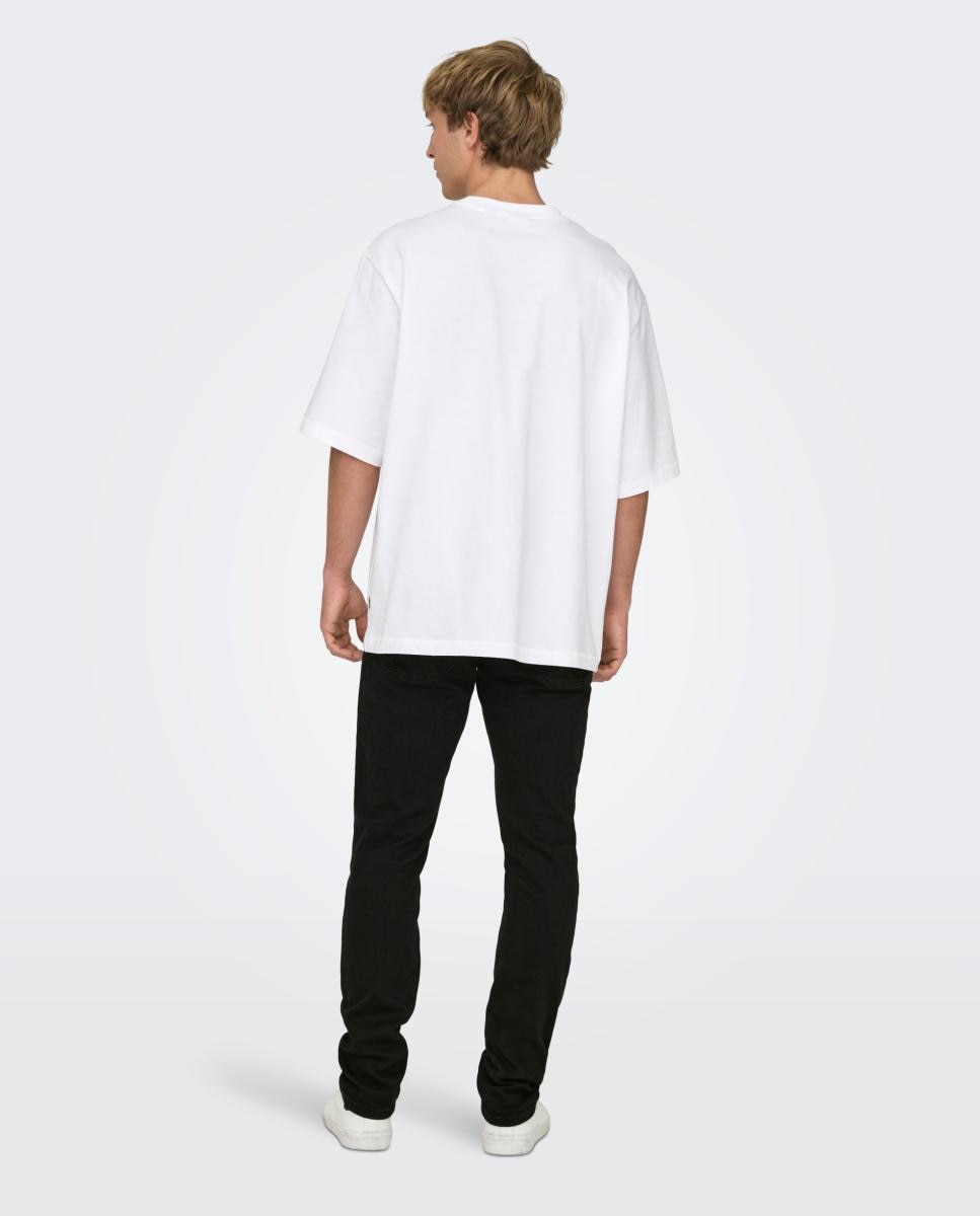 Jeans Slim Fit Preto-3