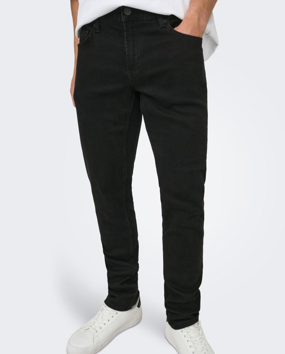 Jeans Slim Fit Preto-4