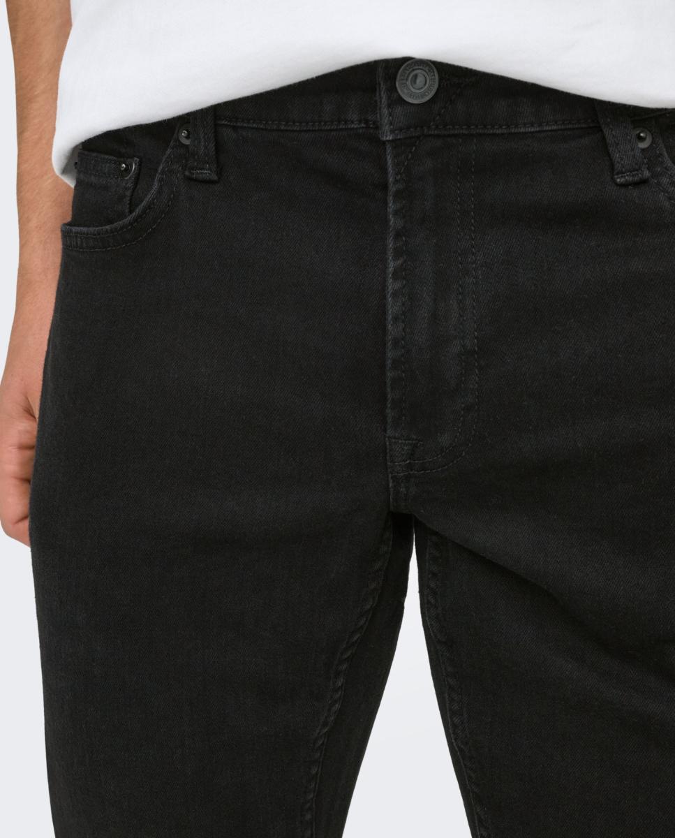 Jeans Slim Fit Preto-5