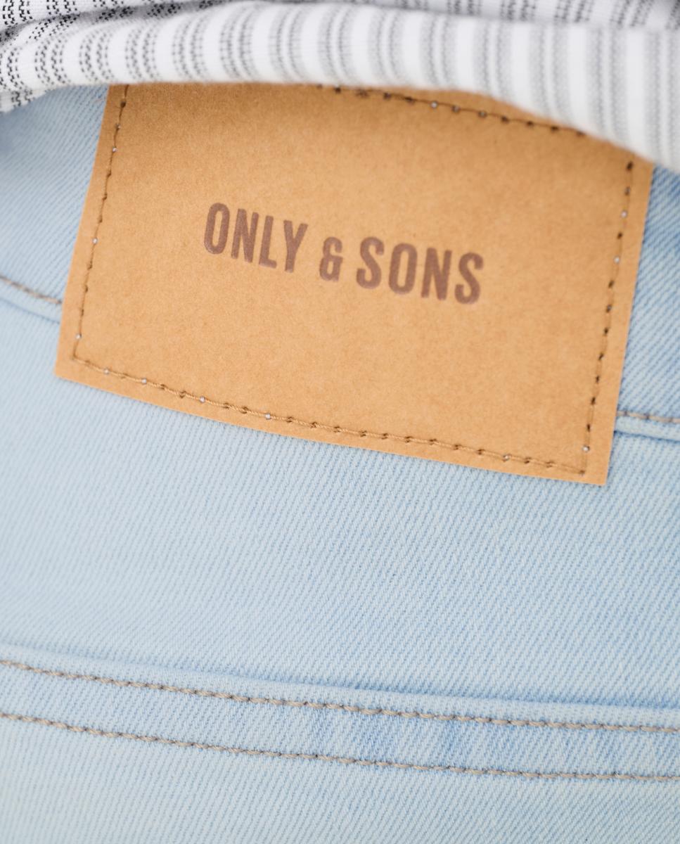 Pantalón vaquero de hombre regular fit - Only & Sons - Azul claro Azul claro-5
