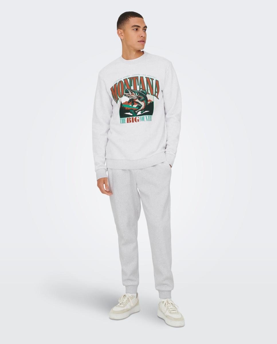 Imagen 0 de Pantalón deportivo largo de hombre tipo jogger. Gris claro