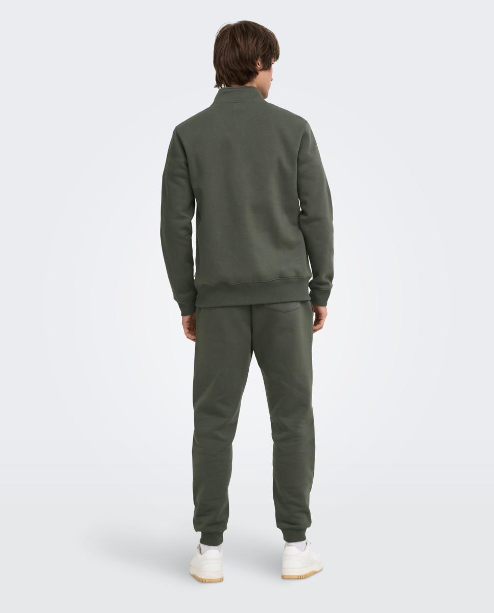 Pantalón deportivo largo de hombre tipo jogger. - Only & Sons - Verde oscuro Verde oscuro-2