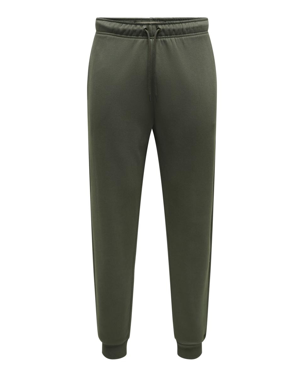 Pantalón deportivo largo de hombre tipo jogger. - Only & Sons - Verde oscuro Verde oscuro-6