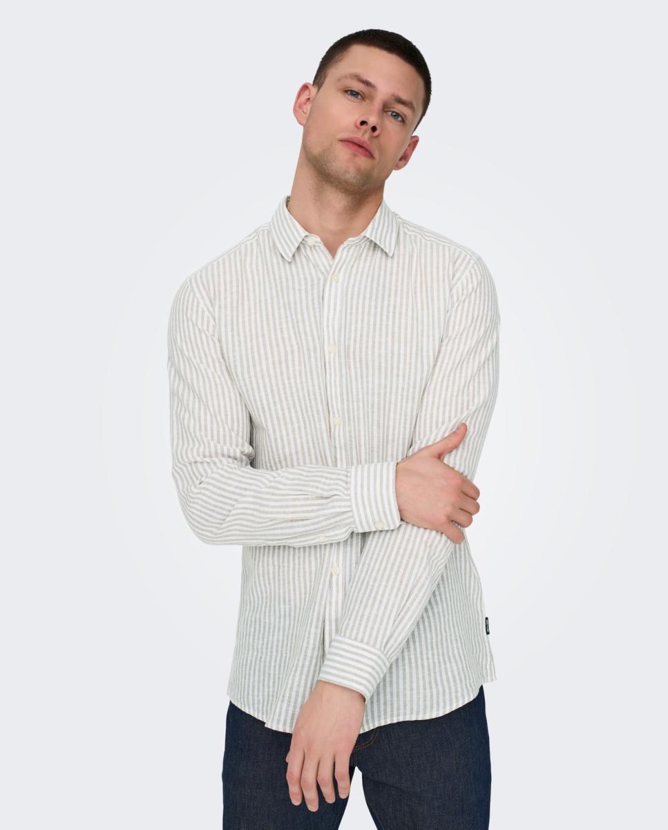Imagem 0 de Camisa de Manga Comprida em Linho
