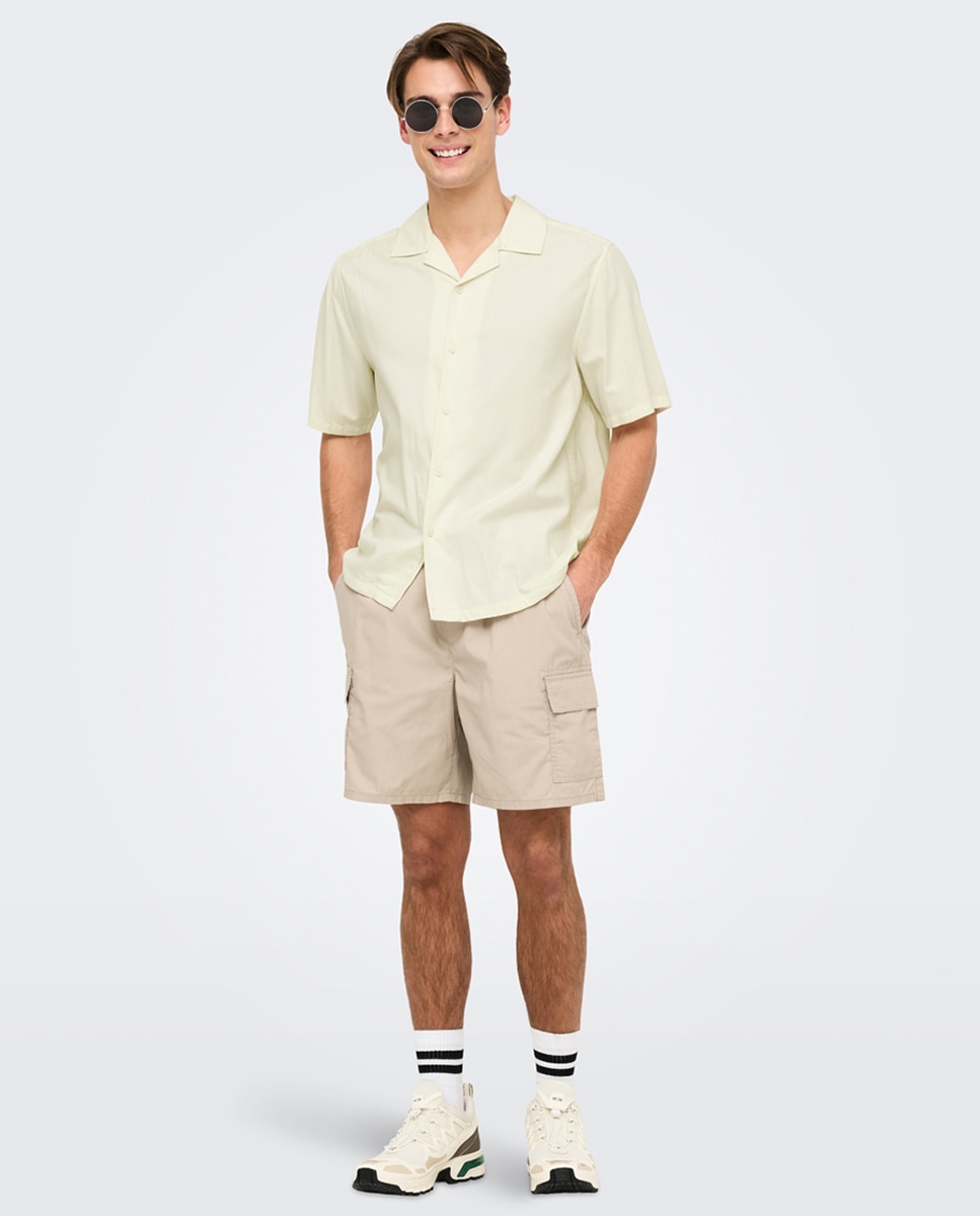 Only & Sons - Camisa de hombre manga corta regular fit.
