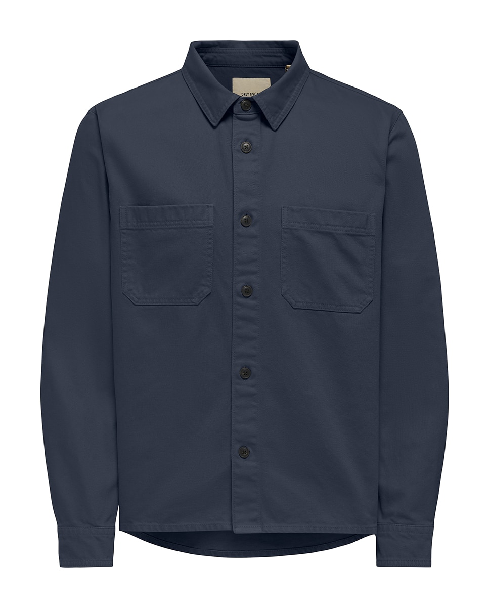 Sobrecamisa de hombre regular fit - Only & Sons - Azul Azul-1