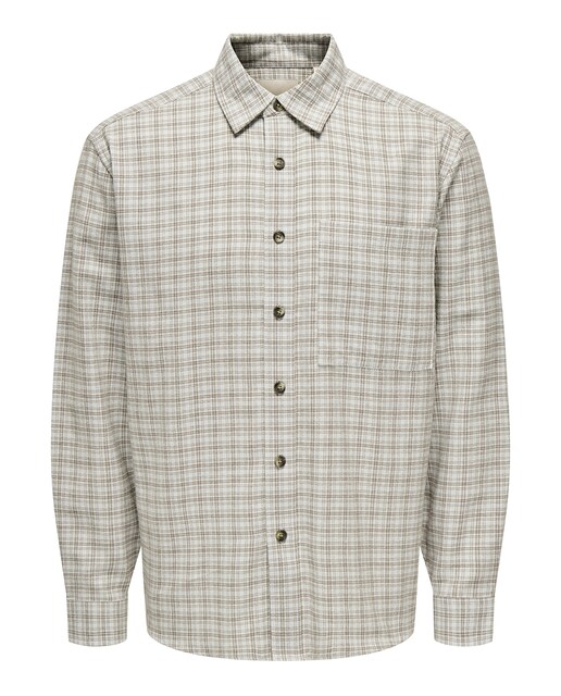 Imagen 0 de Camisa a cuadros de hombre loose fit