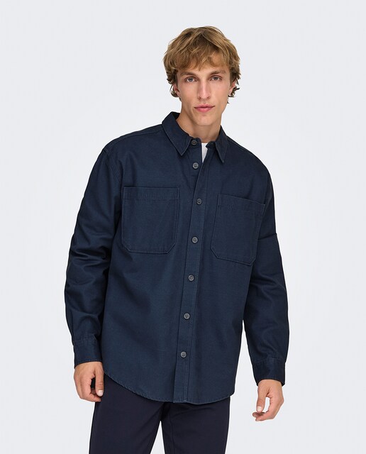 Sobrecamisa de hombre relaxed fit. 100% algodón.
