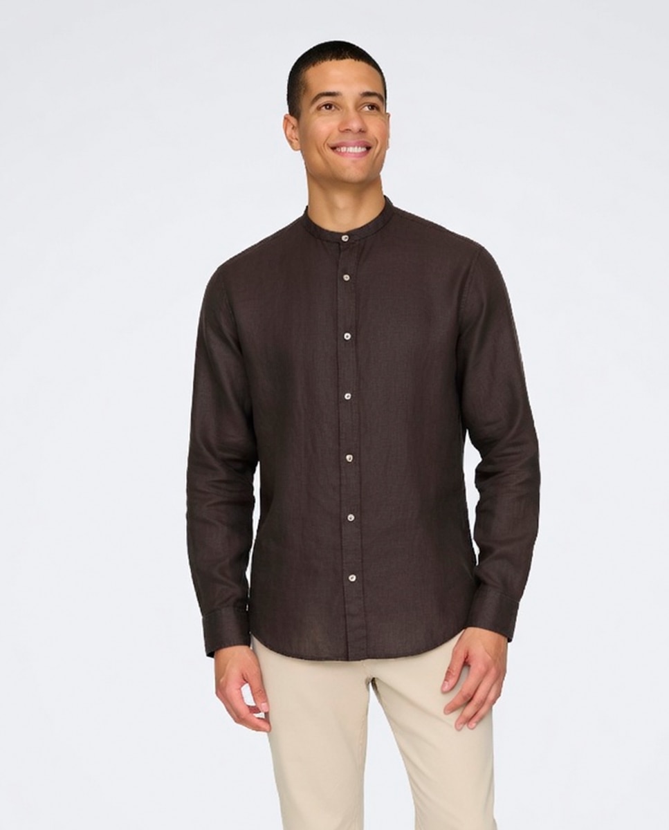 Imagem 0 de Camisa de Linho Slim Fit com Manga Comprida.