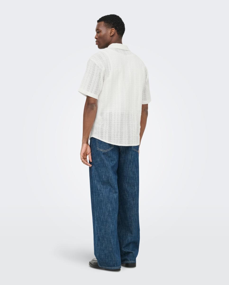 Camisa de Malha Regular Fit Creme-2