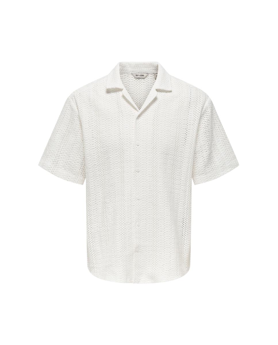 Camisa de Malha Regular Fit Creme-4
