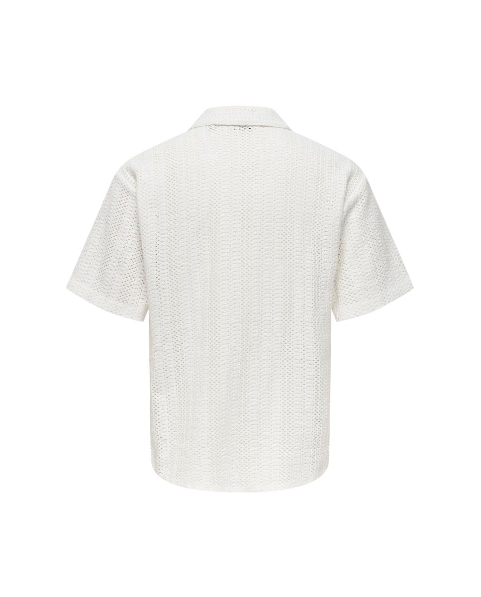 Camisa de Malha Regular Fit Creme-5