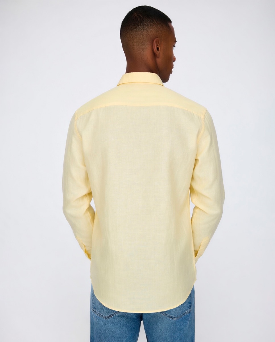 Camisa de Linho Amarelo-2