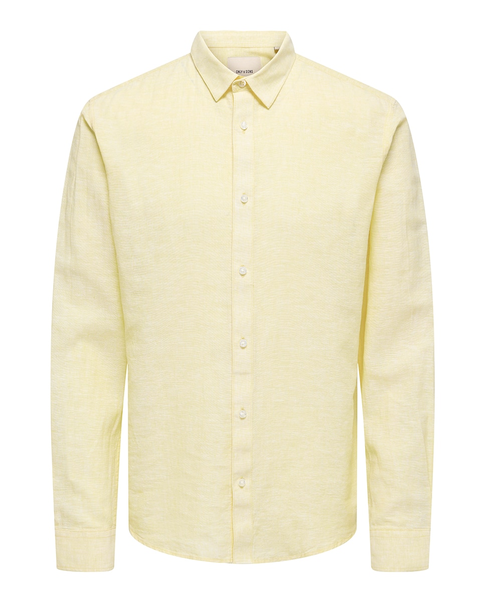 Camisa de Linho Amarelo-3