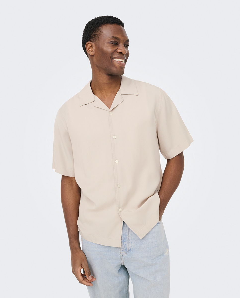 Imagem 0 de Camisa de Viscose com Manga Curta