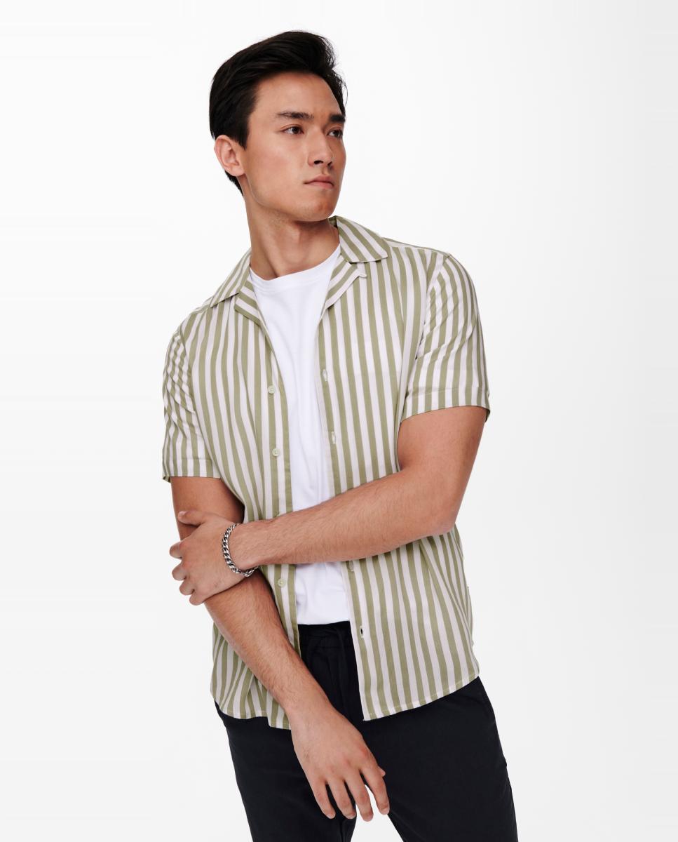Imagem 0 de Camisa de Viscose às Riscas