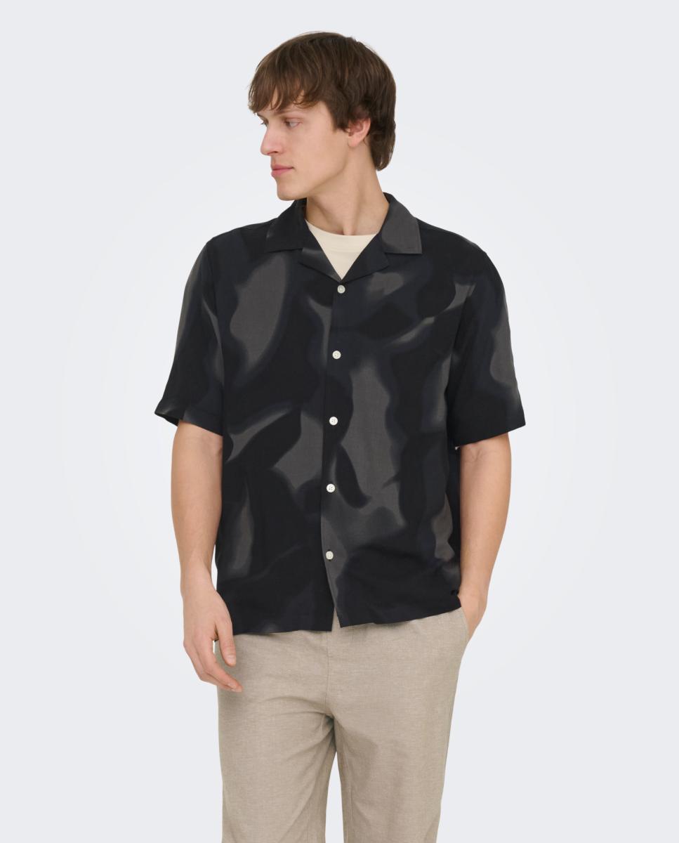 Imagem 0 de Camisa de Viscose com Manga Curta