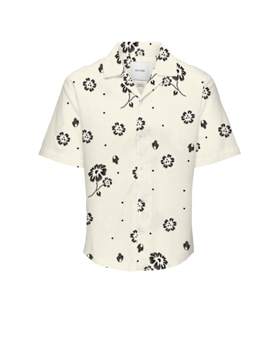 Imagem 0 de Camisa de Manga Curta com Estampado Floral