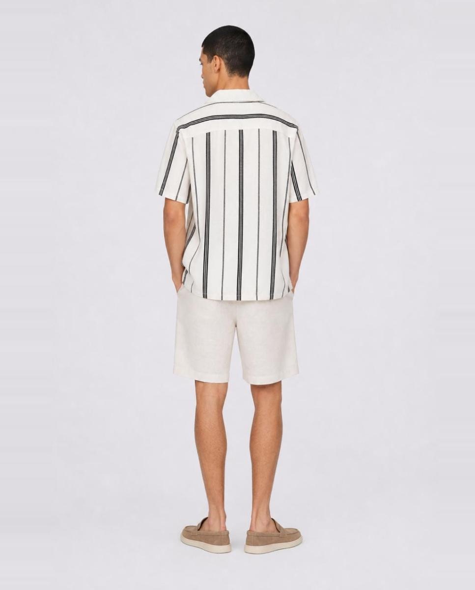 Camisa manga corta de hombre loose fit. Compuesta de viscosa y algodón. - Only & Sons - Blanco Blanco-2
