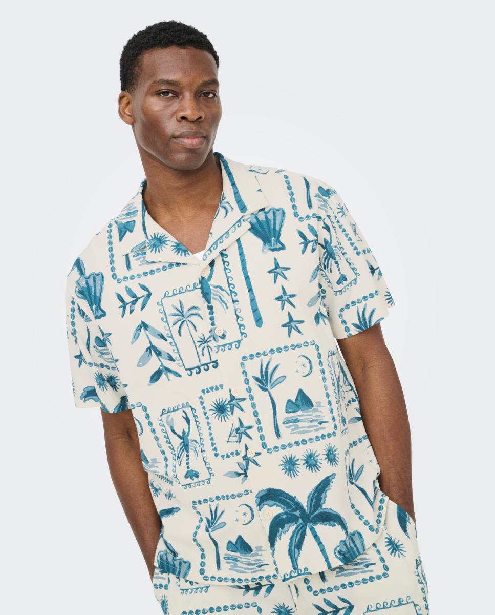 Imagem 0 de Camisa de Manga Curta com Estampado