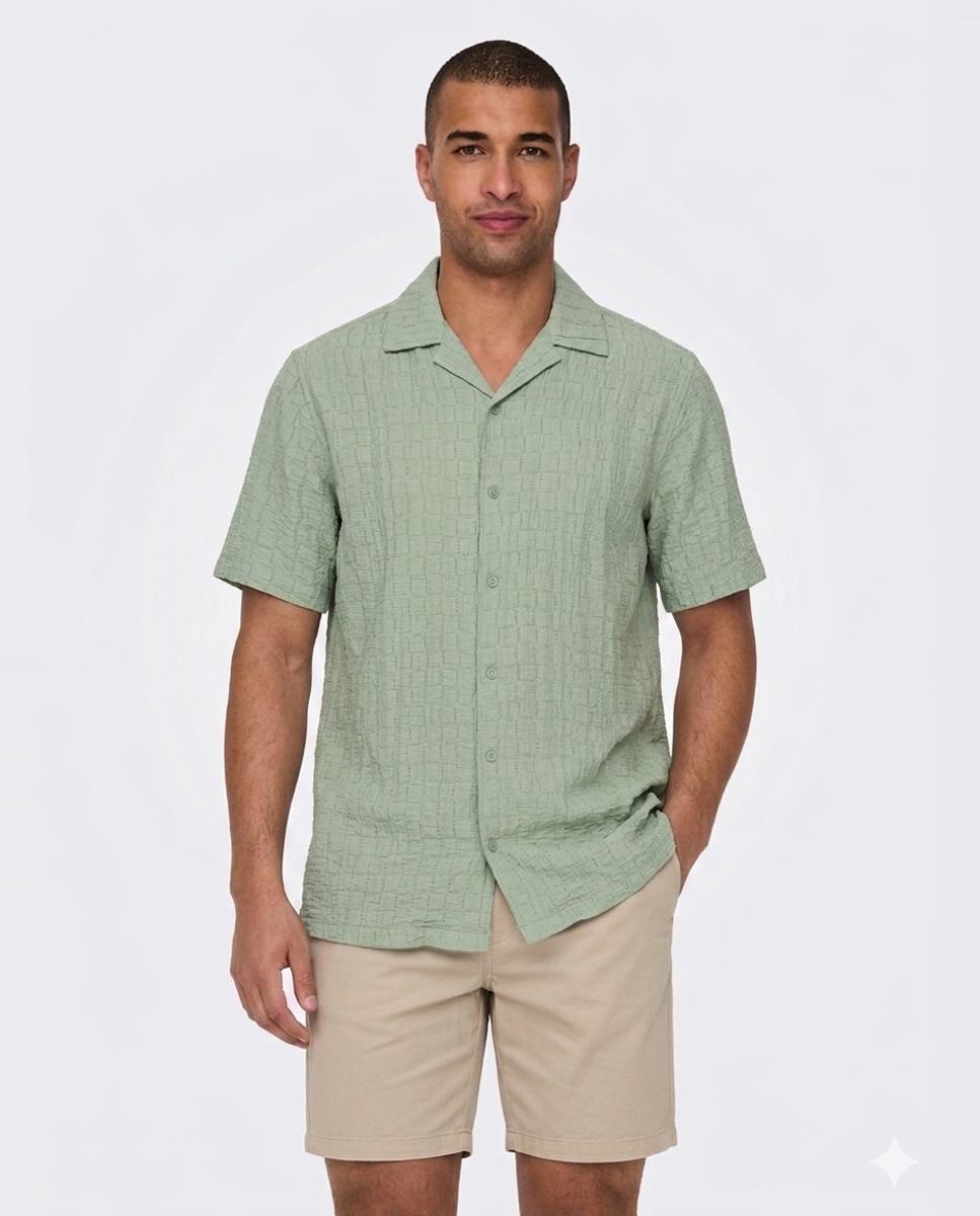 Imagem 0 de Camisa de Viscose com Manga Curta
