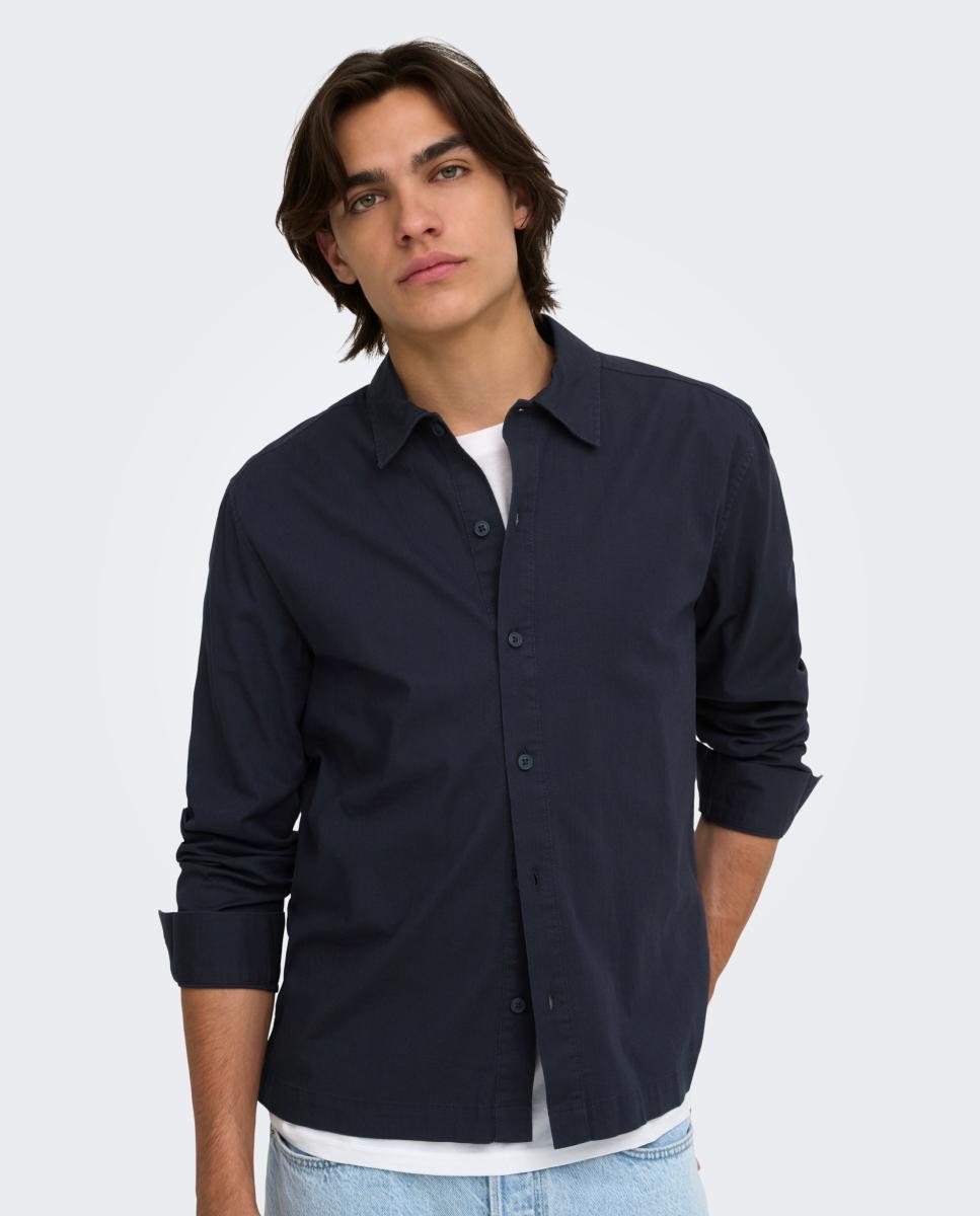 Imagem 0 de Camisa de Homem com Fecho de Botões e Gola Clássica