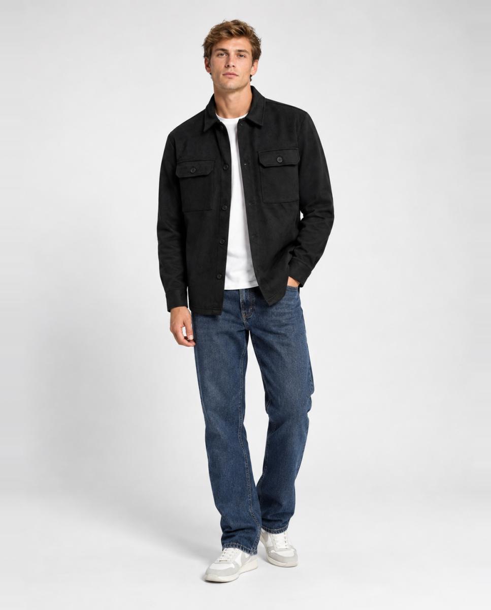 Sobrecamisa de hombre con bolsillos frontales - Only & Sons - Negro Negro-6