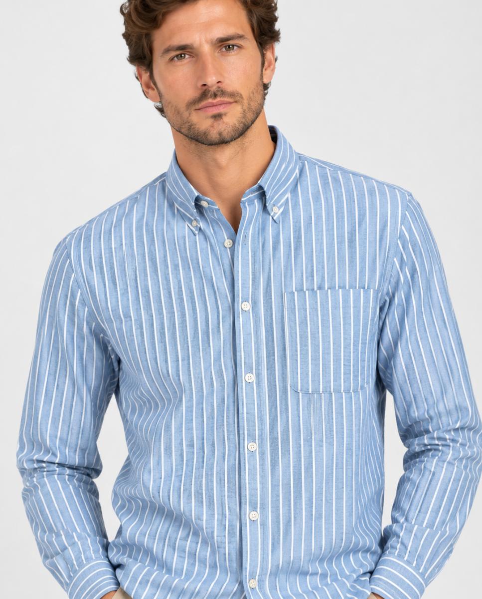 Camisa oxford de hombre - Only & Sons - Azul claro Azul claro-3