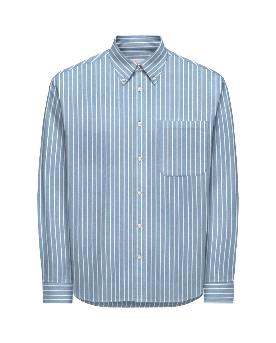 Camisa oxford de hombre - Only & Sons - Azul claro Azul claro-4
