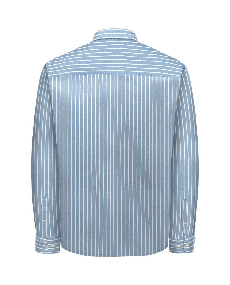 Camisa oxford de hombre - Only & Sons - Azul claro Azul claro-5