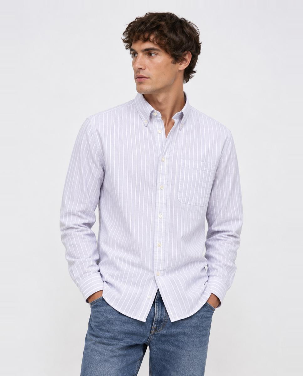 Imagen 0 de Camisa oxford de hombre Morado