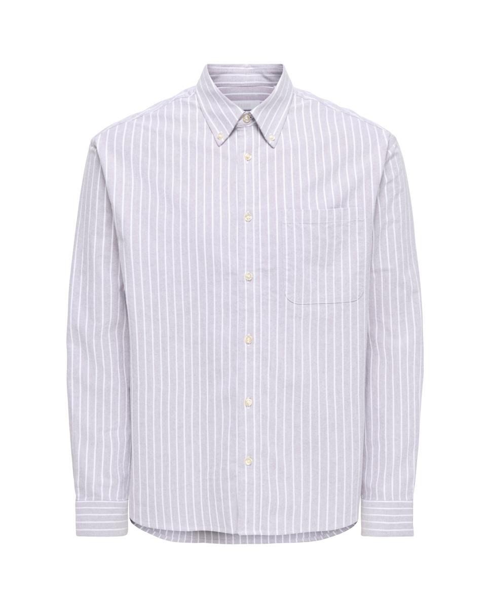 Camisa oxford de hombre - Only & Sons - Morado Morado-3