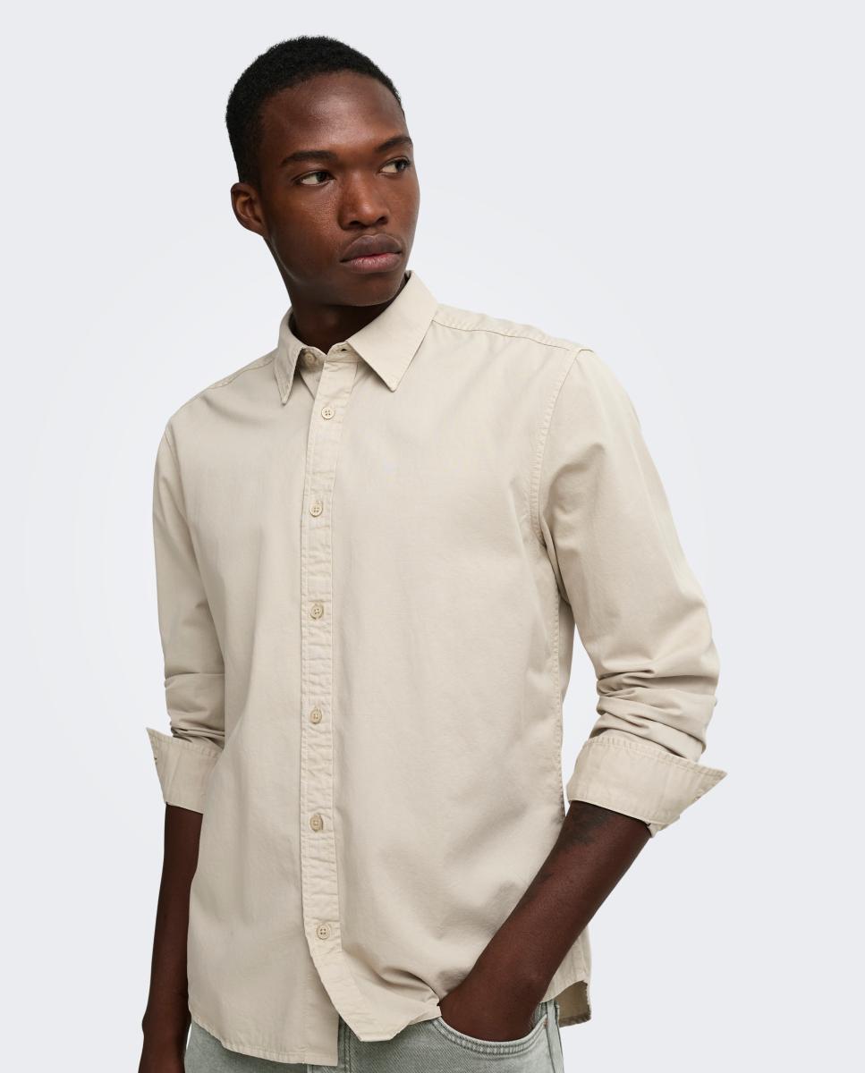 Camisa de manga larga con cierre de botones - Only & Sons - Beige Beige-3