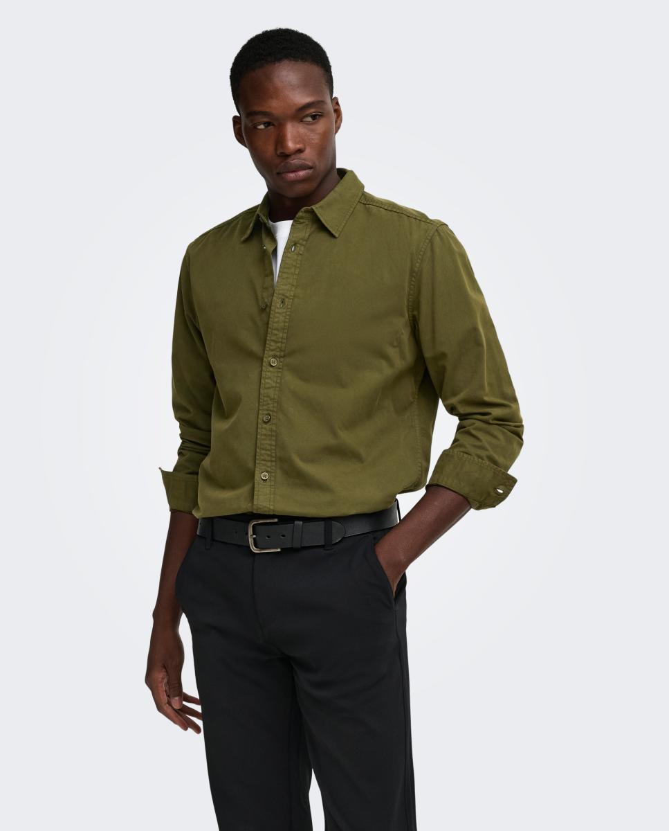 Camisa de manga larga con cierre de botones - Only & Sons - Marrón Marrón-1