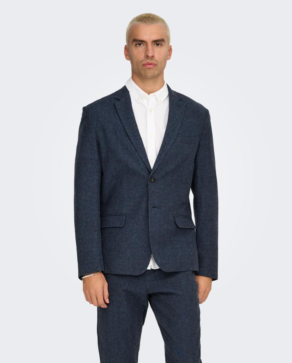 Imagem 0 de Casaco Tipo Blazer Slim Fit. Composto de Algodão e Linho.