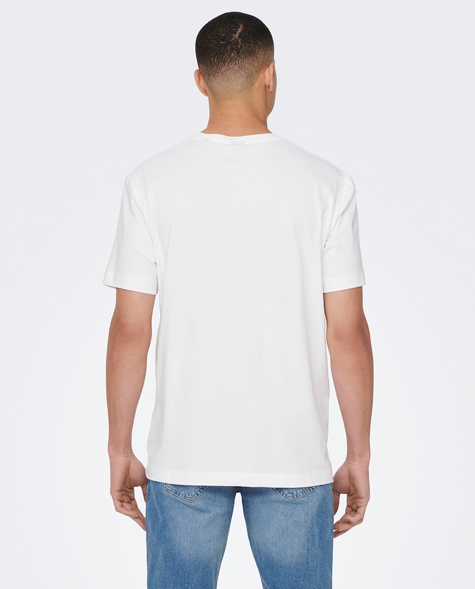 T-shirt Básica com Manga Curta Branco-2