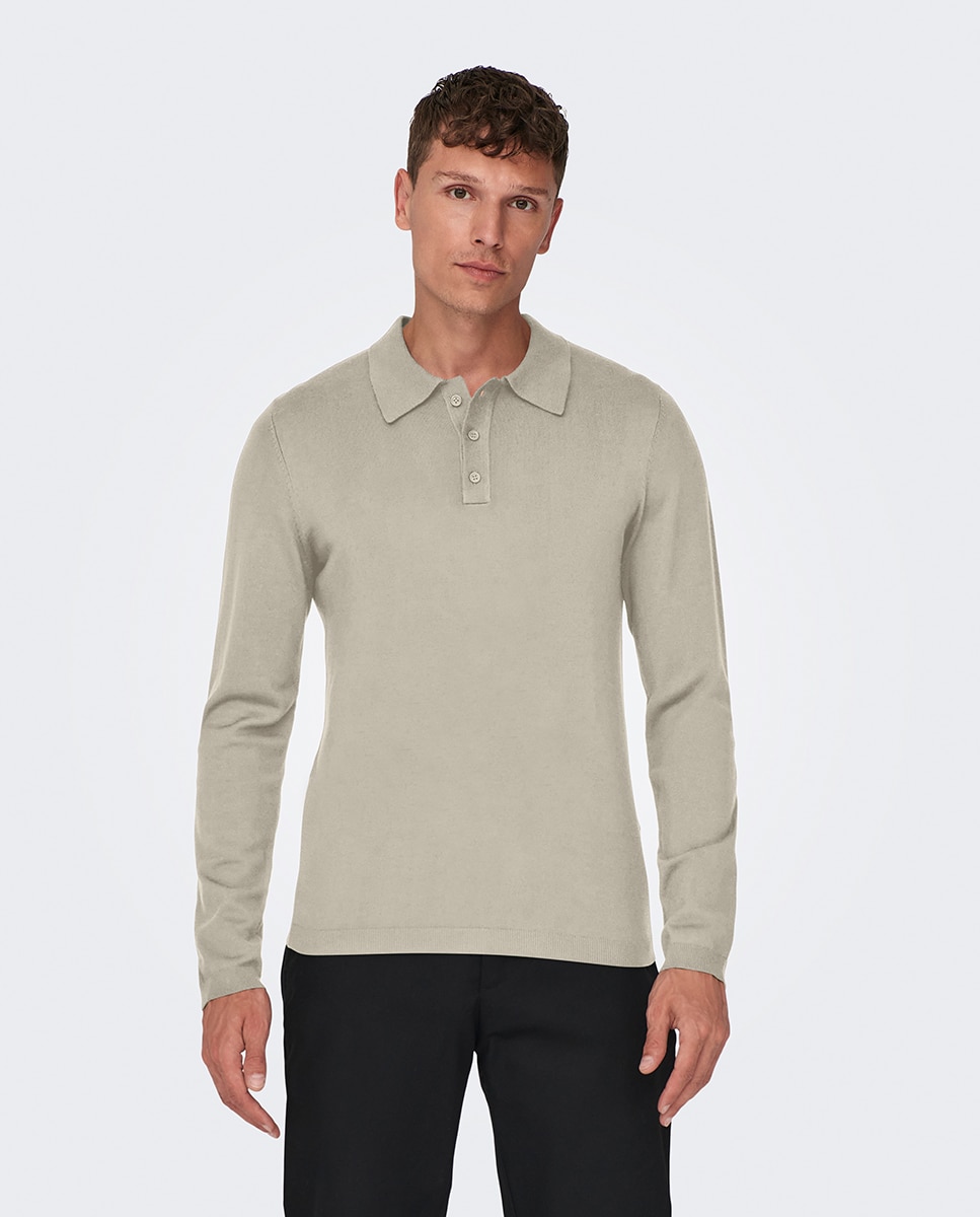 Imagem 0 de Polo de Malha com Manga Comprida