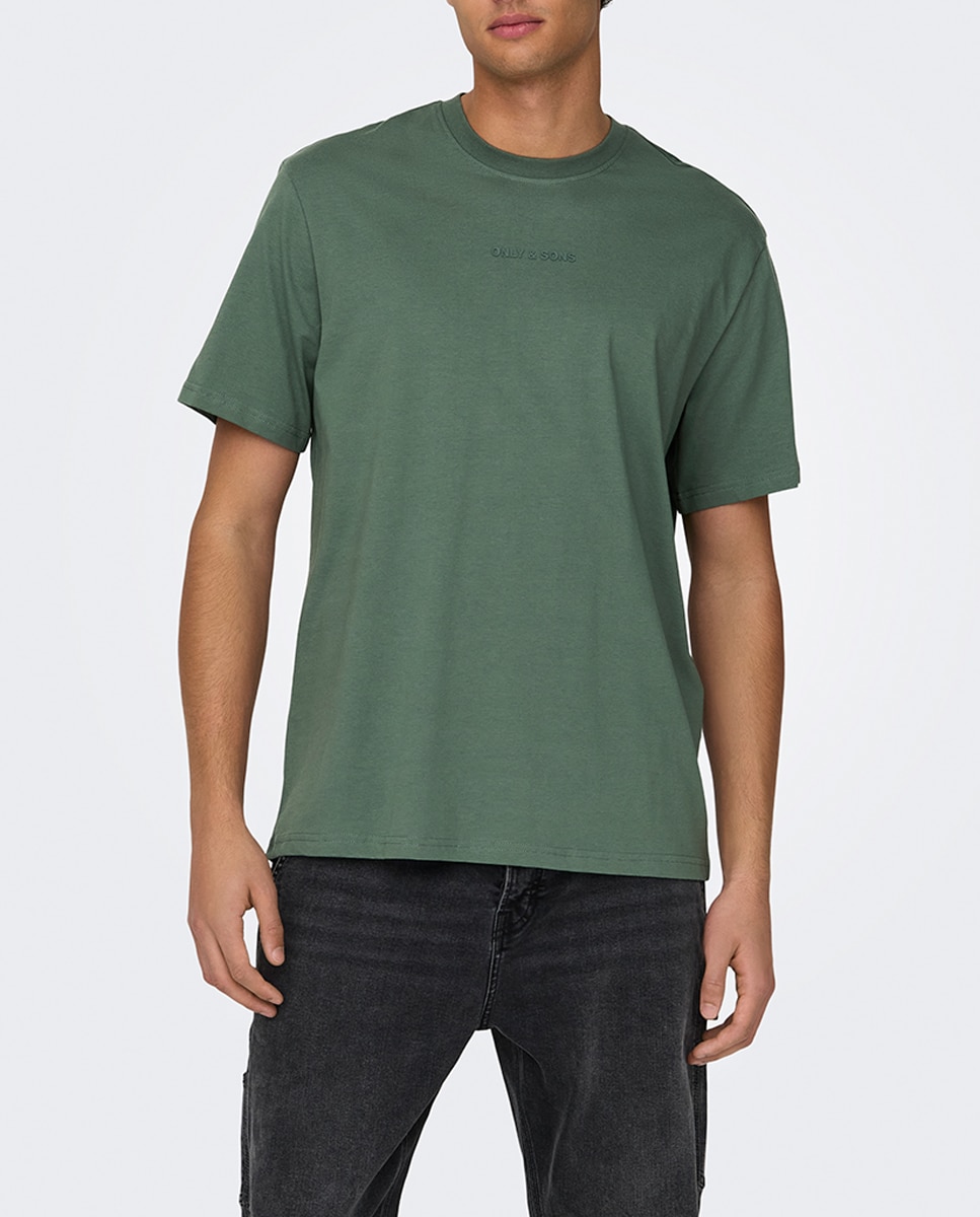 Camiseta básica de hombre manga corta - Only & Sons - Verde claro Verde claro-1