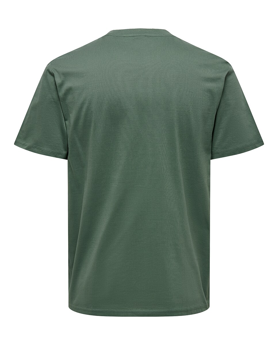 Camiseta básica de hombre manga corta - Only & Sons - Verde claro Verde claro-4