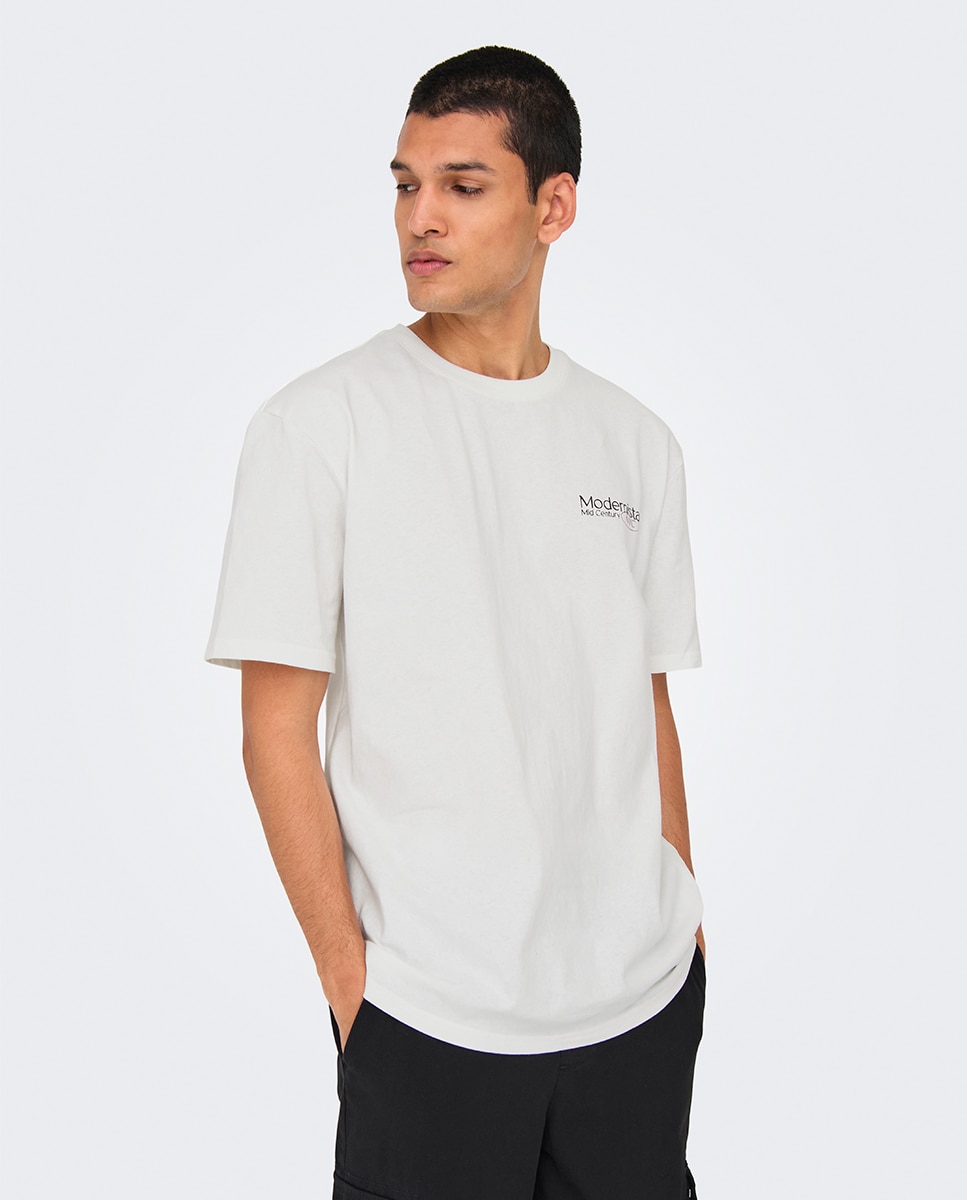 Only & Sons - Camiseta manga corta de hombre relaxed fit.
