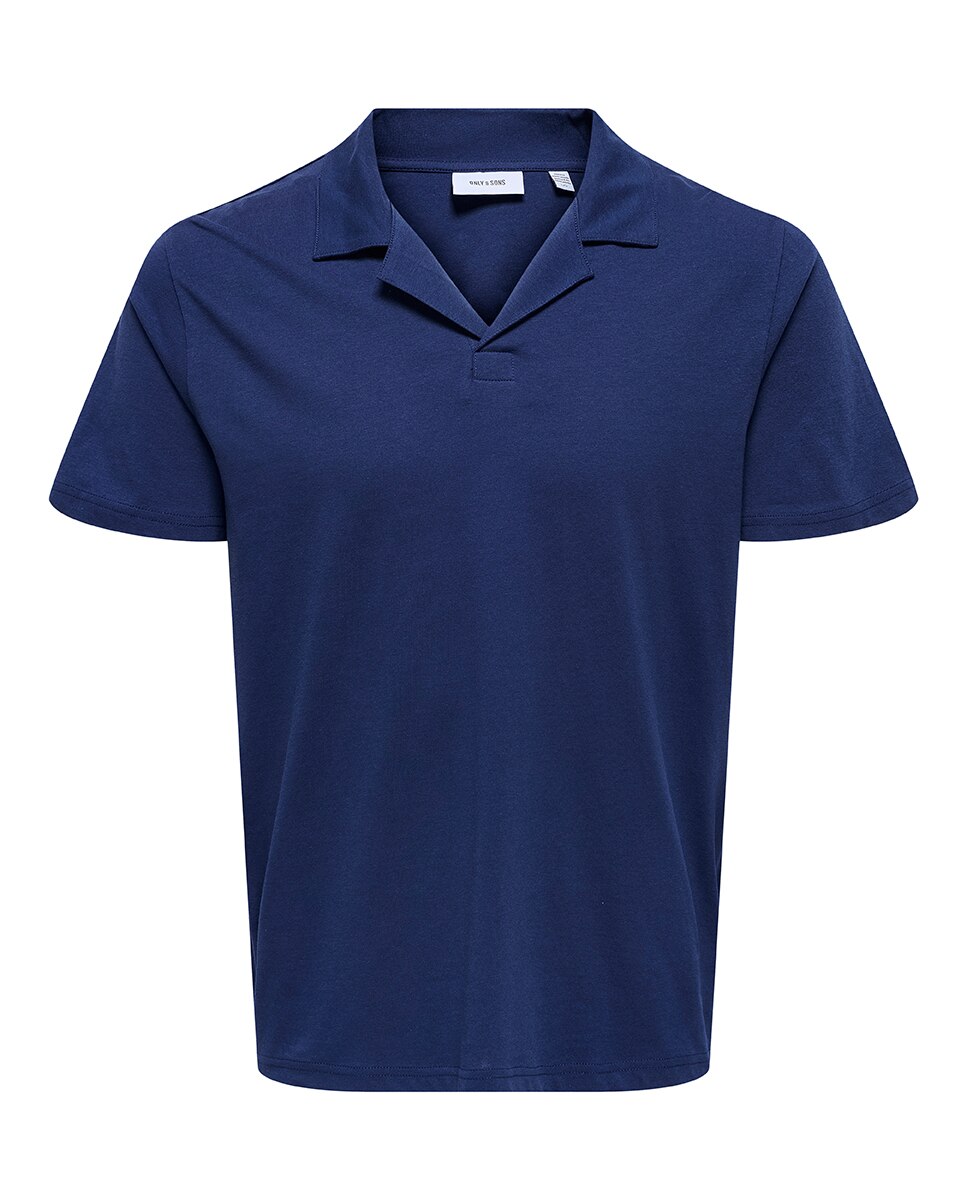 Polo Regular Fit 100% Algodão Orgânico Azul-4